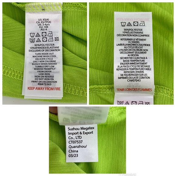 Tommy Bahama Active NWT Boys' Lime Green Short Sleeve Polo Shirt, XS - Picture 13 of 13